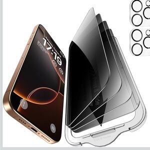 NIB EZ GLAZ 4 Pack iPhone Pro "16.1" Privacy Screen and Camera Protectors